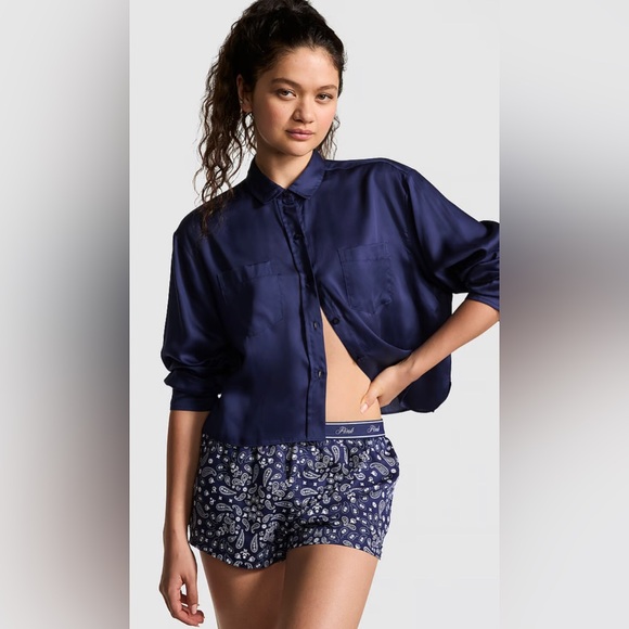 PINK Victoria's Secret Other - NWT VS Pink Sleep Shirt-Navy blue/XL
